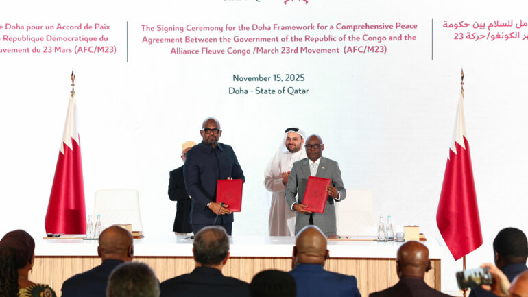 Un accord-cadre signé à Doha sous la médiation du Togo