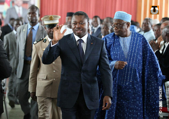 Faure Gnassingbé ce matin au Palais des congrès de Kara