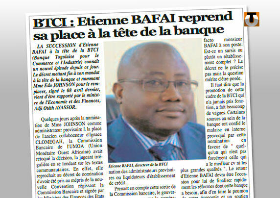 La tête de l’emploi - République Togolaise
