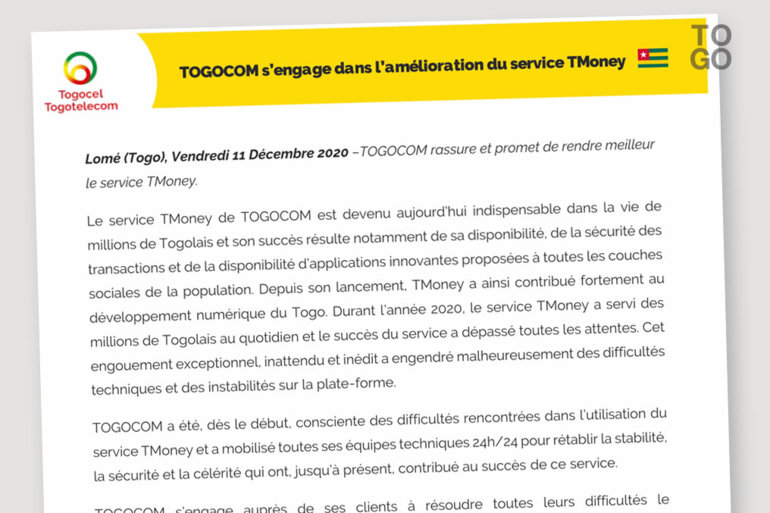 Plates excuses République Togolaise