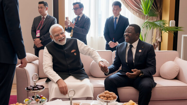 Faure Gnassingbé s'entretient avec le PM indien
