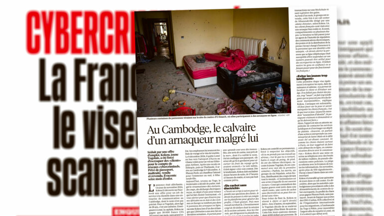 Cybercriminalité : piégé au Cambodge, un Togolais témoigne