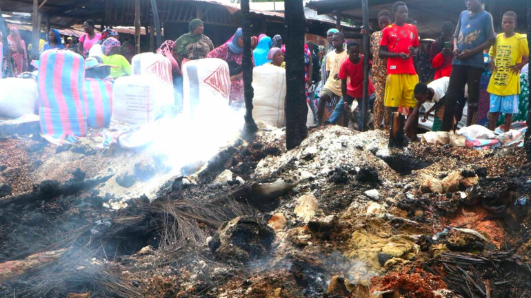Incendie au marché de Kpalimé 