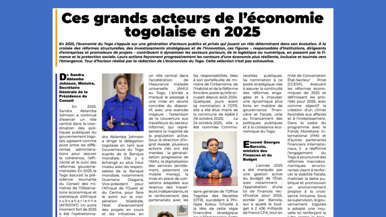 L'Economiste dresse le portrait de l'élite économique togolaise