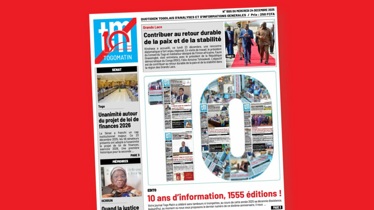 Togo Matin célèbre ses 10 ans sans triomphalisme