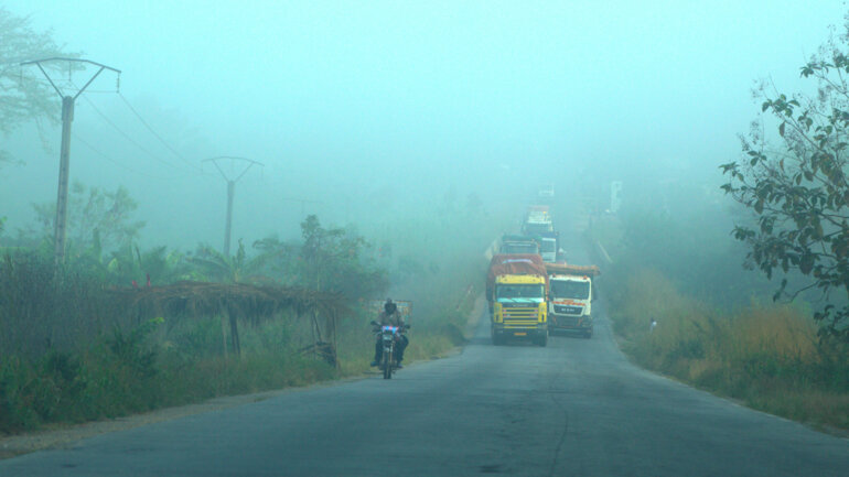 Circulation perturbée par l’harmattan
