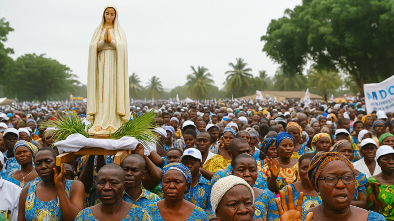 La foi togolaise en marche vers Togoville